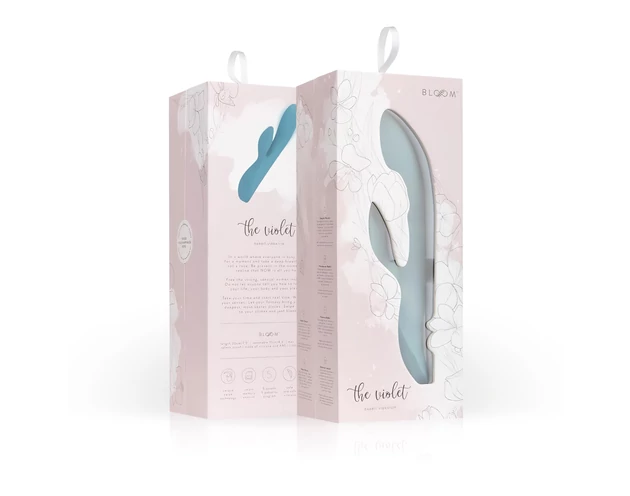 Bloom Violet Rabbit - csiklókaros G-pont vibrátor (türkiz)