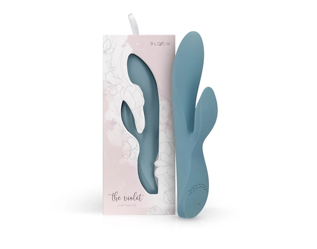 Bloom Violet Rabbit - csiklókaros G-pont vibrátor (türkiz)