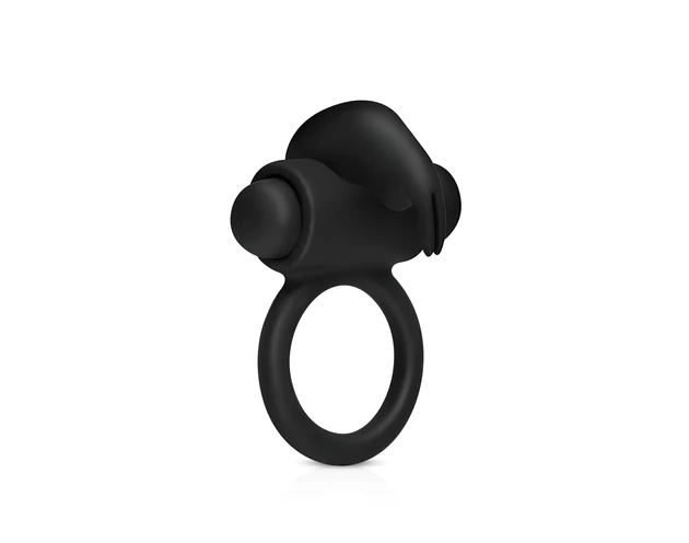 EasyToys Bunny - vibrációs péniszgyűrű (fekete)