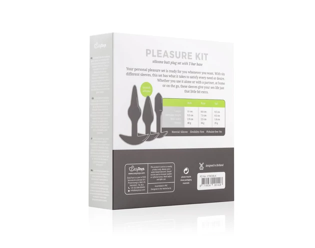 Easytoys Pleasure kit - változatos anál plug szett (fekete)