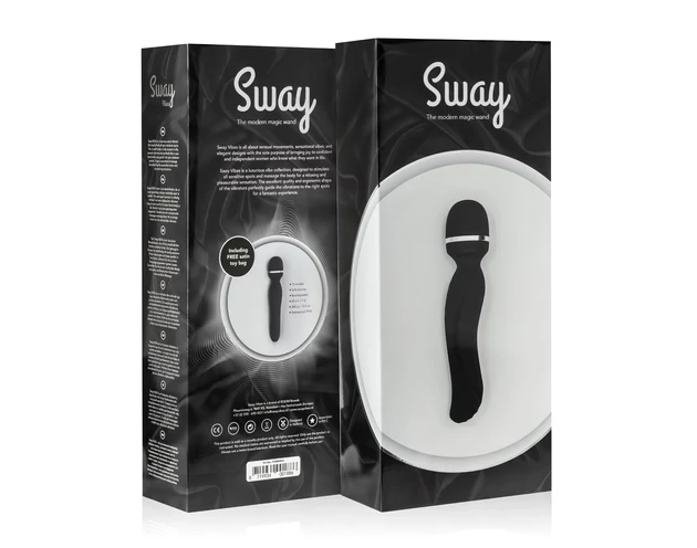 Sway No.4 Wand - akkus, masszírozó vibrátor (fekete)