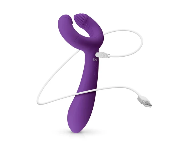 Easytoys Couple - akkus, vízálló párvibrátor (lila)