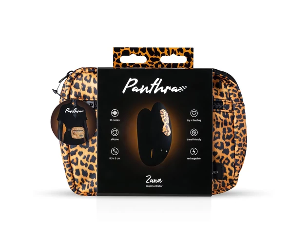 Panthra Zuna - akkus, vízálló párvibrátor (leopárd-fekete)