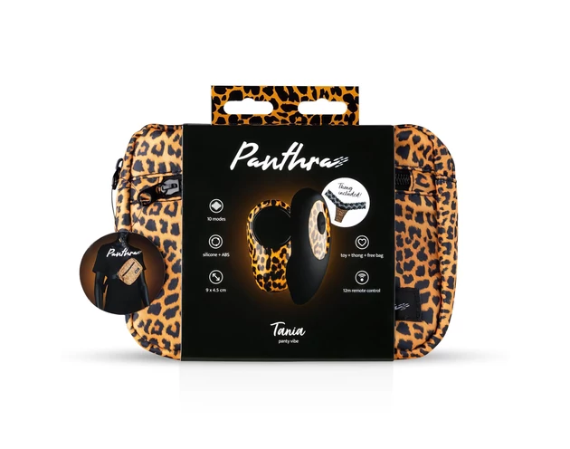 Panthra Tania - vibrációs bugyi (leopárd-fekete)