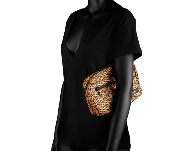 Panthra Shaka Wand - akkus, masszírozó vibrátor (leopárd-fekete)