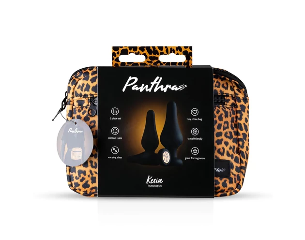 Panthra Kesia - szilikon anál plug szett (3 részes) - fekete