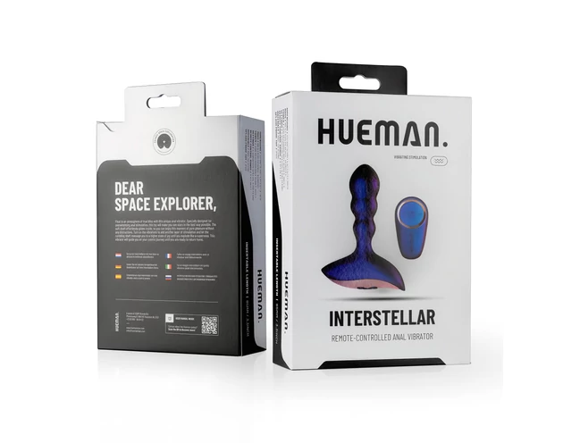 Hueman Interstellar - hullámos anál vibrátor (lila)