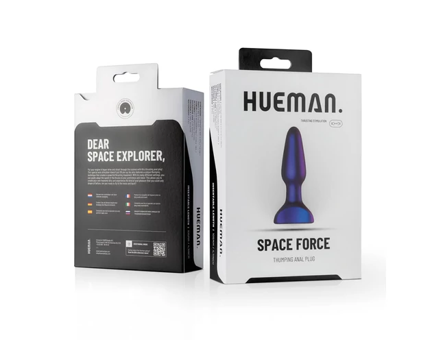 Hueman Space Force - vízálló, lökő anál vibrátor (lila)
