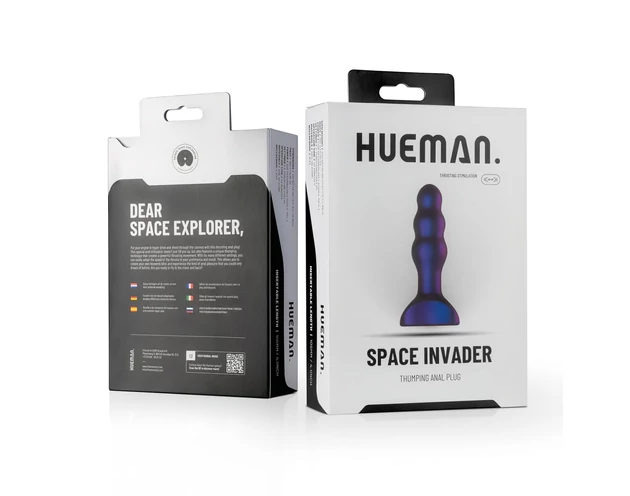 Hueman Space Inveder - akkus, vízálló anál vibrátor (lila)