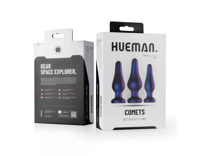Hueman Comets - szilikon anál plug szett (3 részes) - lila