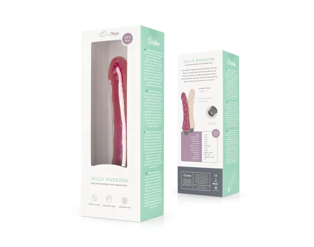 Easytoys Jelly Passion - élethű vibrátor (pink)