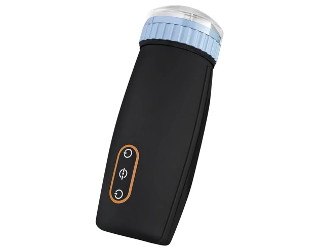 CRUIZR CM05 - akkus, lökő-szívó maszturbátor (fekete-kék)