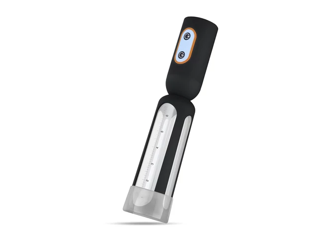 CRUIZR CS08 - akkus, automata péniszpumpa (fekete-átlátszó)