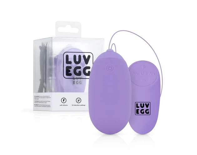 LUV EGG XL - akkus, rádiós vibrációs tojás (lila)