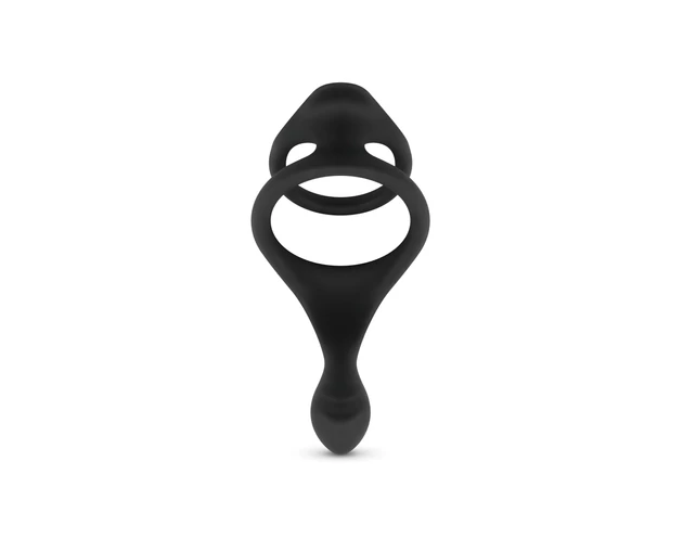 Easytoys Pleasure Ring - rugalmas pénisz- és heregyűrű (fekete)