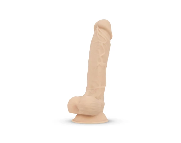 Real Fantasy Conrad - tapadókorongos vibrátor - 20cm (natúr)