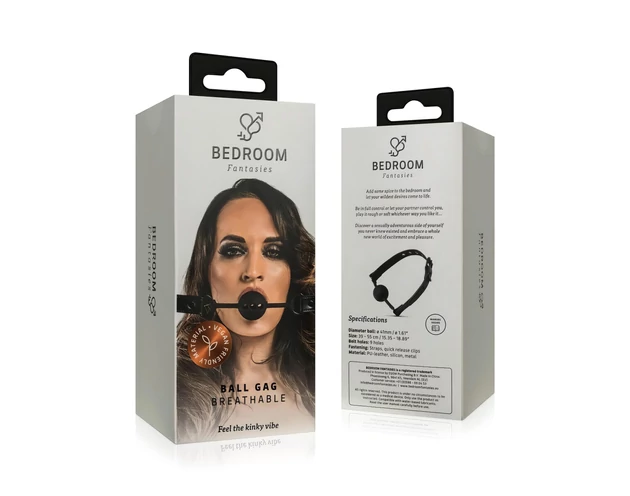 Bedroom Fantasies - szájpecek légző lyukakkal (fekete)