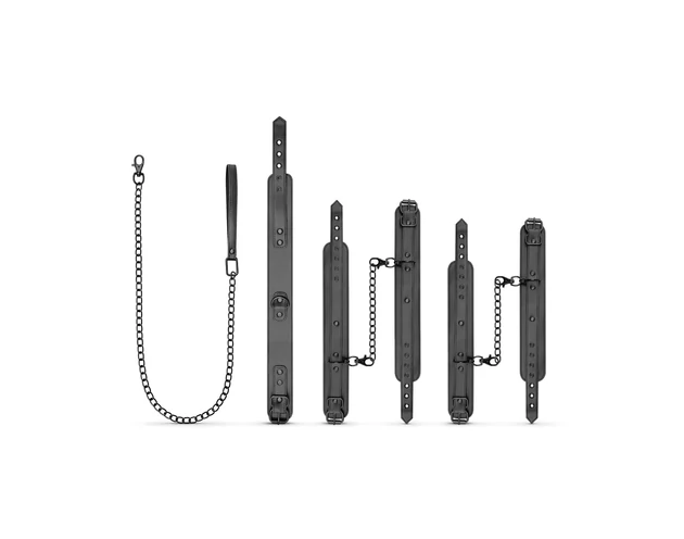 Bedroom Fantasies - teljes kikötöző szett - 4 részes (fekete)