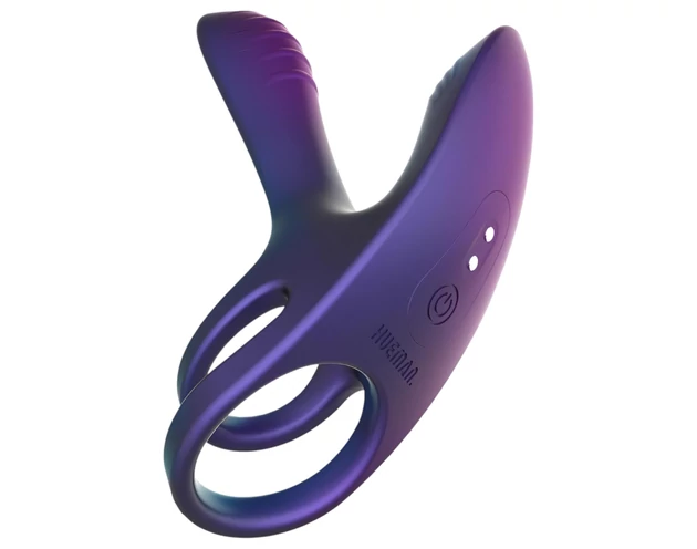 Hueman Infinity Ignite - vibrációs pénisz- és heregyűrű (lila)