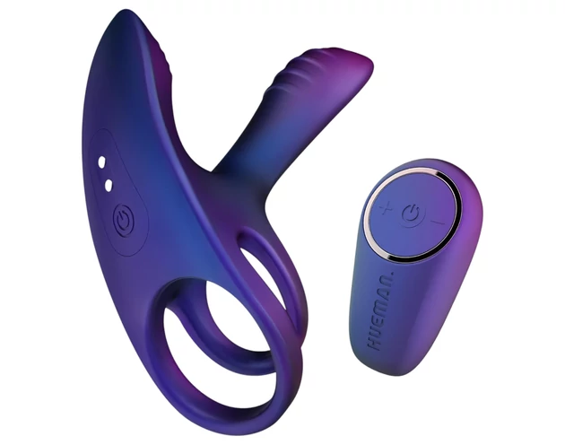 Hueman Infinity Ignite - vibrációs pénisz- és heregyűrű (lila)