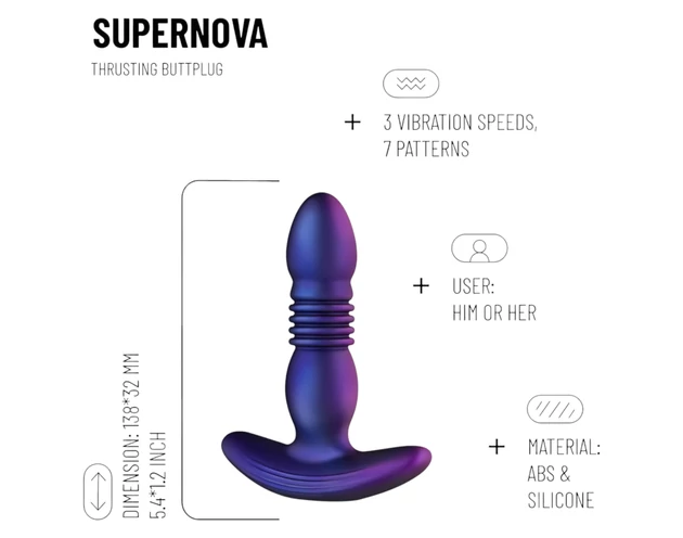 Hueman Supernova - lökő anál vibrátor (lila)