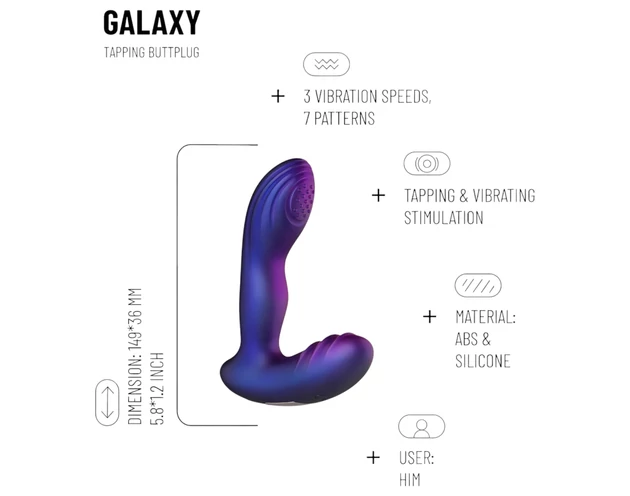 Hueman Galaxy - pulzáló anál vibrátor (lila)