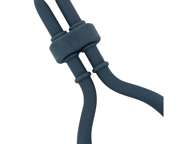 Boners - állítható vibrációs péniszgyűrű (kék)