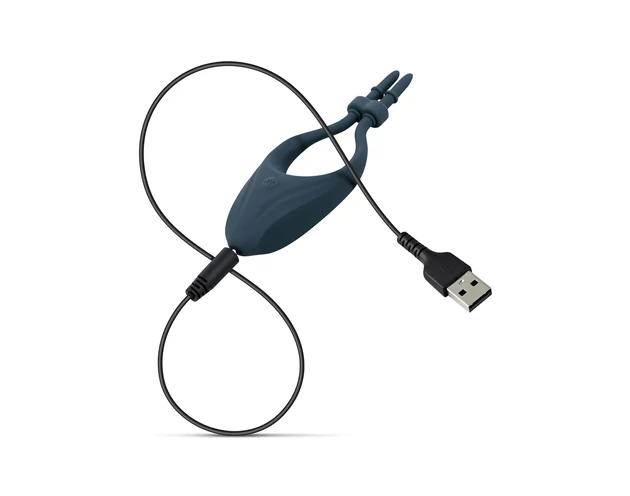 Boners - állítható vibrációs péniszgyűrű (kék)