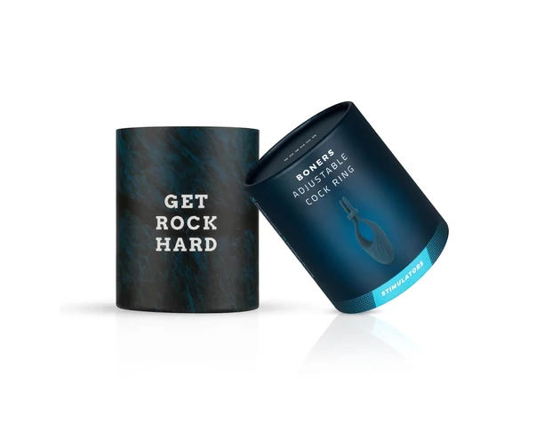 Boners - állítható vibrációs péniszgyűrű (kék)