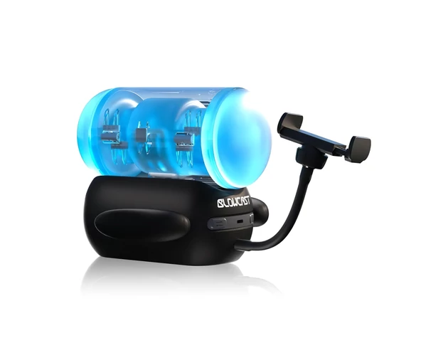 BLOWCAST Wingman Pro - automatikus maszturbátor (kék-fekete)