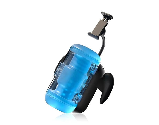 BLOWCAST Wingman Pro - automatikus maszturbátor (kék-fekete)