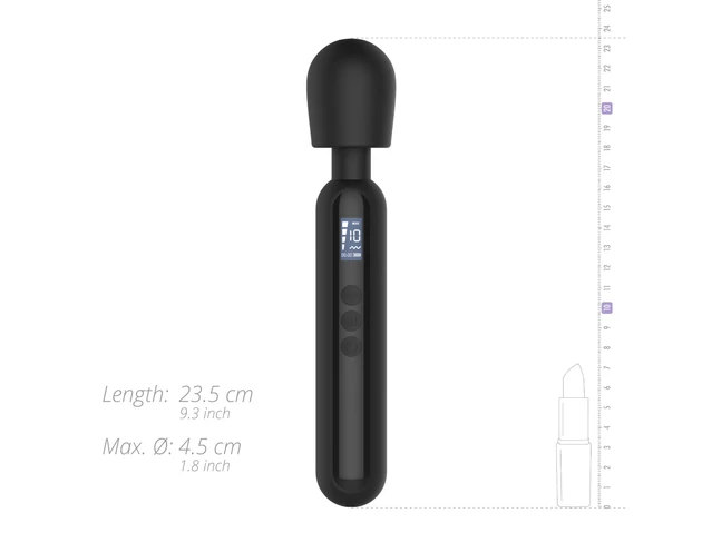 BLAQ - digitális masszírozó vibrátor (fekete)