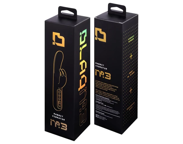 BLAQ - digitális, nyuszis csiklókaros vibrátor (fekete)