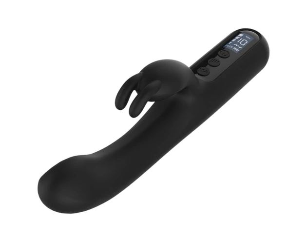 BLAQ - digitális, nyuszis csiklókaros vibrátor (fekete)