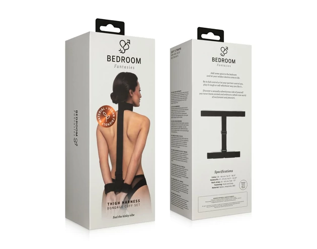 Bedroom Fantasies - puha nyakörv és bilincs (fekete)