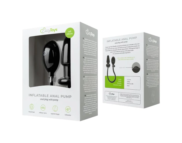 EasyToys - pumpálható anál plug (fekete)
