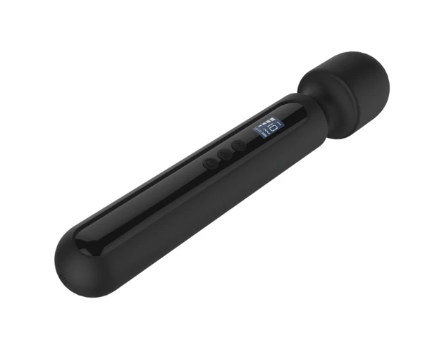 BLAQ - nagy digitális masszírozó vibrátor (fekete)