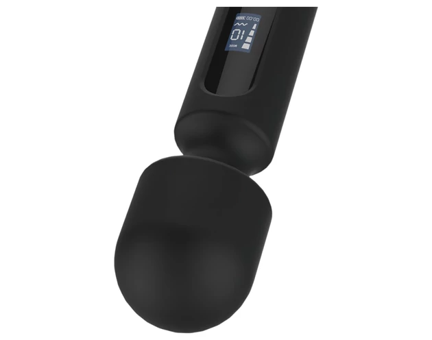 BLAQ - nagy digitális masszírozó vibrátor (fekete)