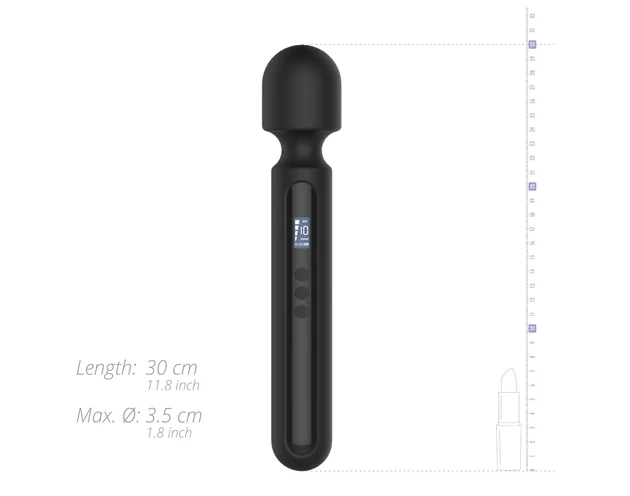 BLAQ - nagy digitális masszírozó vibrátor (fekete)