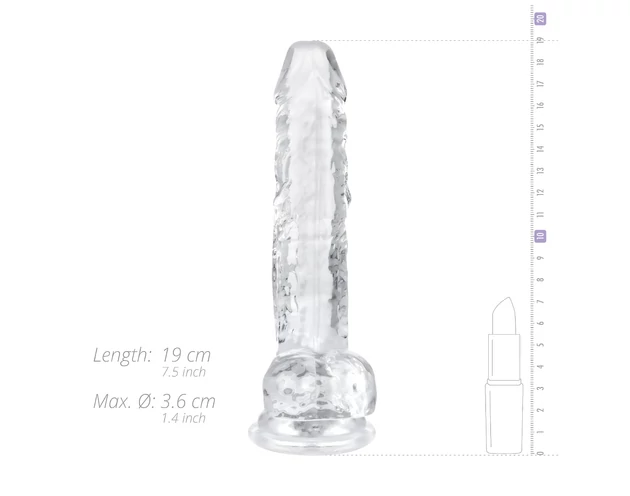 EasyToys - herés dildó - 17cm (átlátszó)