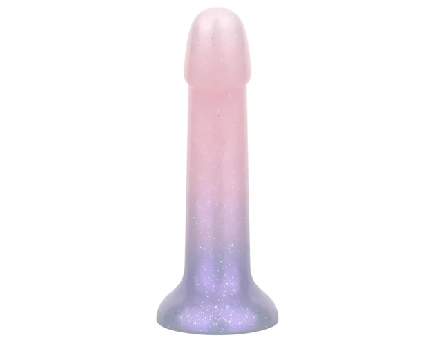 EasyToys Mermaid - csillámos dildó - 15cm (pink)