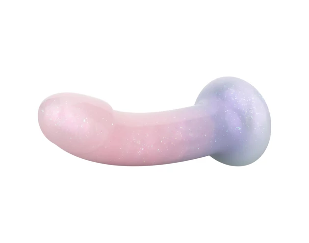 EasyToys Mermaid - csillámos dildó - 15cm (pink)