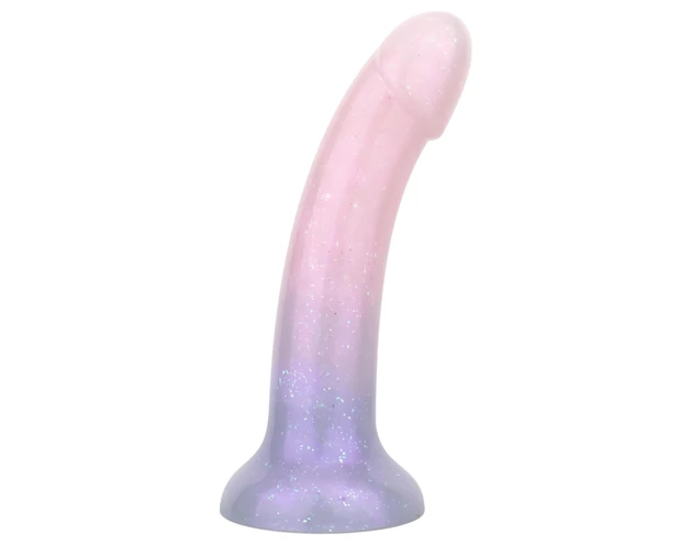 EasyToys Mermaid - csillámos dildó - 15cm (pink)