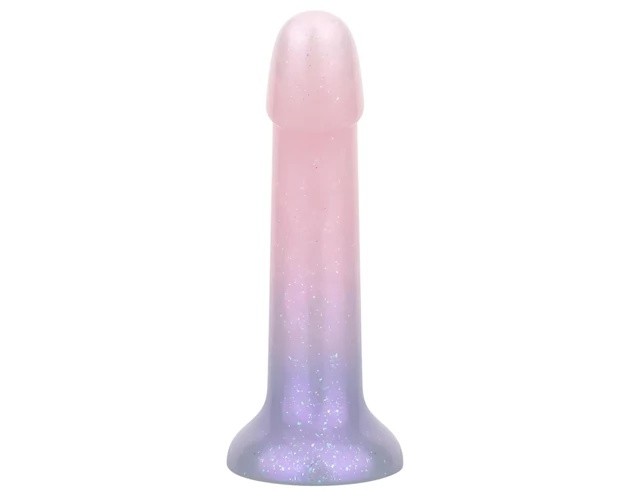 EasyToys Mermaid - csillámos dildó - 19cm (pink)