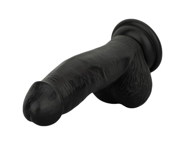 Easytoys - élethű herés dildó - 12 cm (fekete)