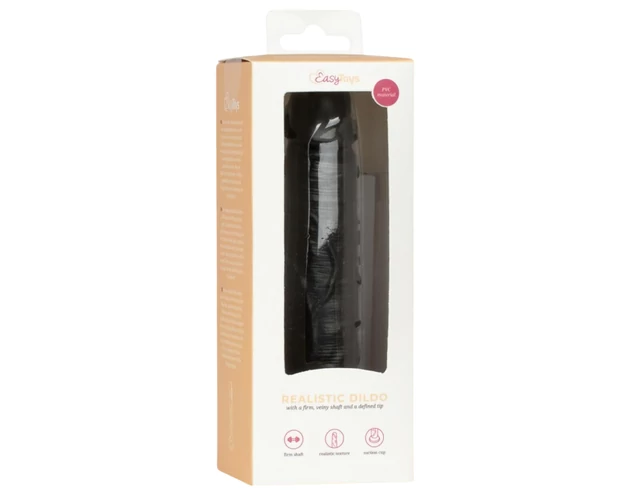 Easytoys - élethű dildó - 12 cm (fekete)