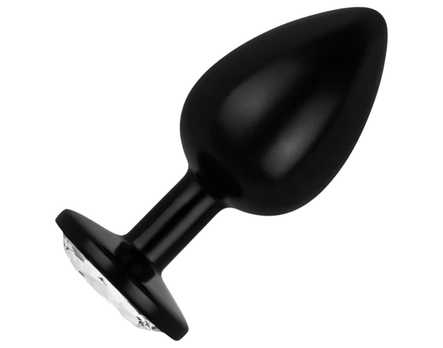 Easytoys Anal Collection - anál plug kővel - L (fekete)