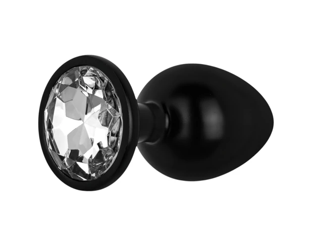 Easytoys Anal Collection - anál plug kővel - L (fekete)