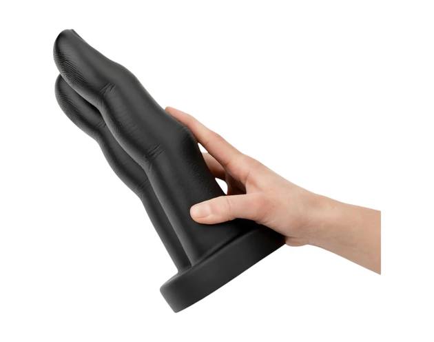 BUTTR Victory - dupla ujj anál dildó (fekete)