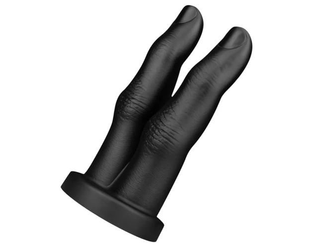 BUTTR Victory - dupla ujj anál dildó (fekete)